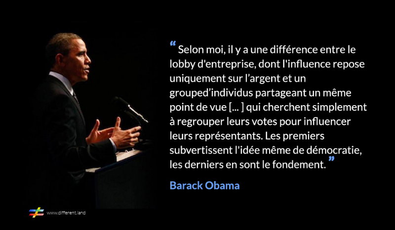 Les lobbies : Obama - différent.land